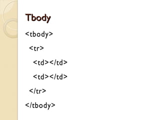 OOdddd eenn eevveenn 
 <tr class=”odd”></tr> 
 <tr class=”even”></tr> 
 