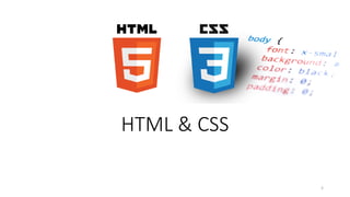 HTML & CSS
3
 