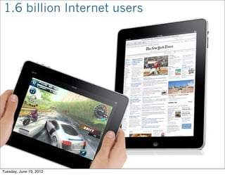 1.6 billion Internet users




Tuesday, June 19, 2012
 