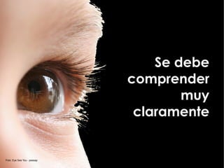 Se debe
                             comprender
                                     muy
                              claramente


Foto: Eye See You - peasap
 