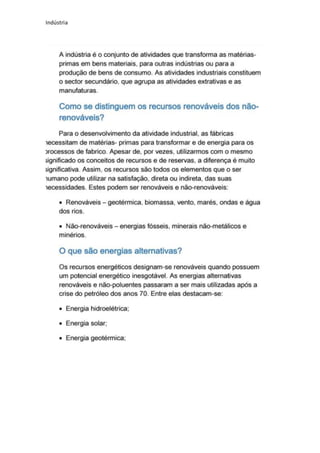 Indústria
 