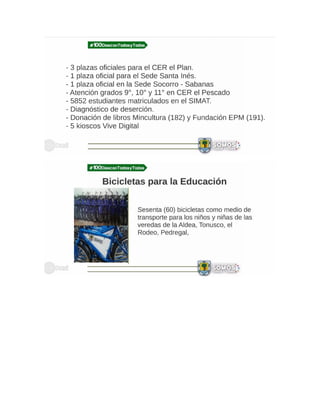 Informe de  gestión 100 días