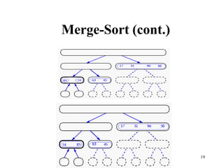19
Merge-Sort (cont.)
 