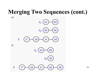 30
Merging Two Sequences (cont.)
 
