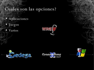 Cuales son las opciones? Aplicaciones Juegos Varios 