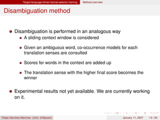 Integrating corpus-based and rule-based approaches in an open-source machine translation system