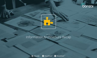Information Architecture Recap
20162013
 