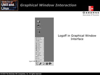 Graphical Window Interaction  Logoff in Graphical Window Interface 