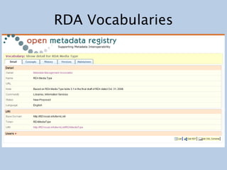 RDA Vocabularies