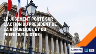 ©Ipsos - Baromètre politique Ipsos / CESI Ecole
d’ingénieurs- La Tribune Dimanche – Mars 2025 6
LE JUGEMENT PORTÉ SUR
L’ACTION DU PRÉSIDENT DE
LA RÉPUBLIQUE ET DU
PREMIER MINISTRE
6
 