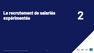 16
© Ipsos | Consultation sur l’emploi des salariés expérimentés | Avril 2025
Le recrutement de salariés
expérimentés 2
 