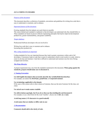 Java coding-conventions