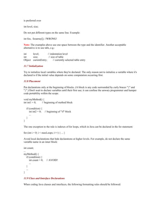 Java coding-conventions