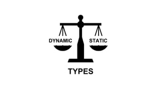 DYNAMIC STATIC
TYPES
 