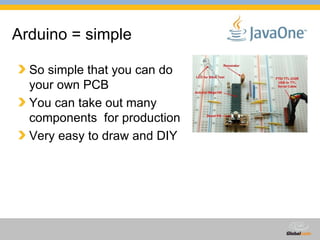 So simple that you can do your own PCB You can take out many components  for production Very easy to draw and DIY Arduino = simple 