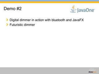 Demo #2 Digital dimmer in action with bluetooth and JavaFX Futuristic dimmer 