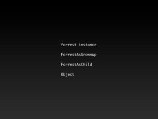 forrest instance

ForrestAsGrownup

ForrestAsChild

Object
 