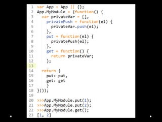 JavaScript design patterns overview 