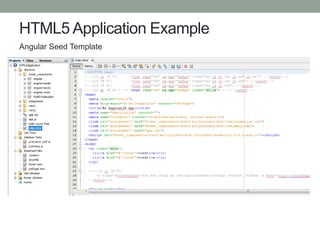 HTML5 Application Example
Angular Seed Template
 