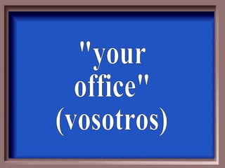 &quot;your office&quot; (vosotros) 