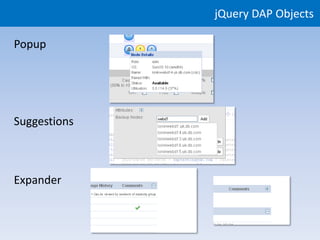 jQuery DAP Objects

Popup




Suggestions



Expander
 