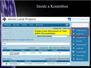 Inside a KommboxInside a Kommbox
Create a new Discussion or Task
within this kommbox.
 