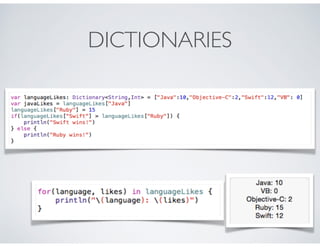 DICTIONARIES
 