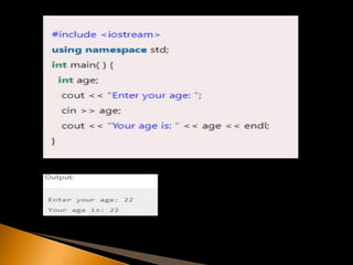 Input and output basic of c++ programming and escape sequences