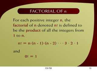 Factorial of n (21 - 8) 