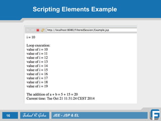 Scripting Elements Example
16 JEE - JSP & EL
 