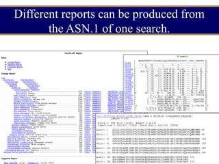 O'Reilly Bioinformatics Technology -
BLAST Programming
30
Different reports can be produced from
the ASN.1 of one search.
 