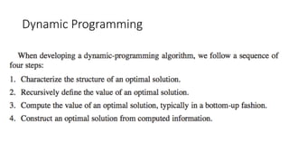 Dynamic Programming
 