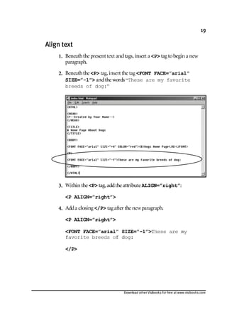 HTML Lesson 2-format-pages-and-text