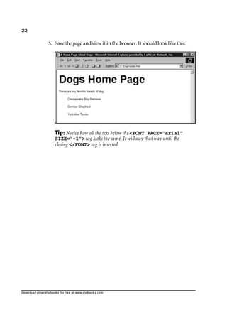 HTML Lesson 2-format-pages-and-text
