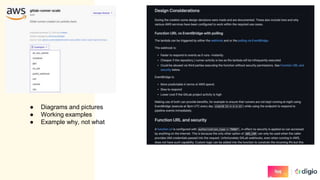 ● Diagrams and pictures
● Working examples
● Example why, not what
 