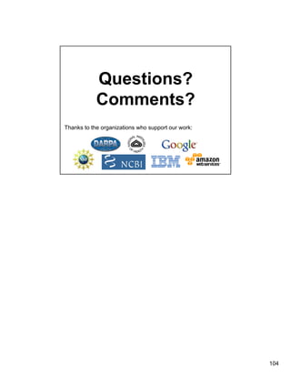 Questions?
            Comments?
Thanks to the organizations who support our work:




                                                    104
 