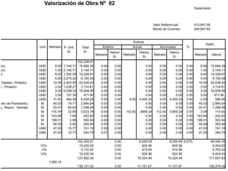 Liquidacion obras