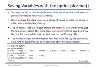 Python Programming ADP VTU CSE 18CS55 Module 3 Chapter 8 - B