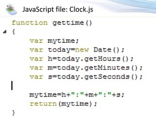 JavaScript file: Clock.js
 