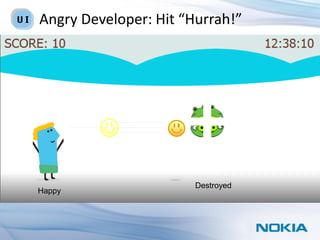 Angry Developer: Hit “Hurrah!”




                       Destroyed
Happy
 
