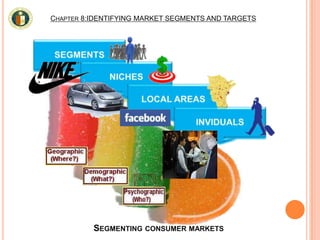 CHAPTER 8:IDENTIFYING MARKET SEGMENTS AND TARGETS




          SEGMENTING CONSUMER MARKETS
 