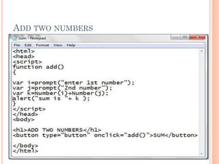 ADD TWO NUMBERS
 