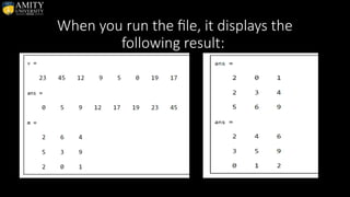When you run the file, it displays the
following result:
 