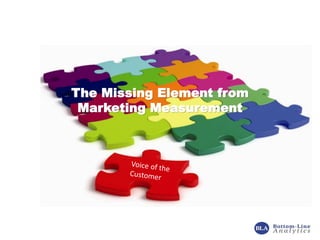 The Missing Element from
Marketing Measurement
 
