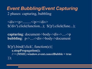 modern javascript, unobtrusive javascript, jquery