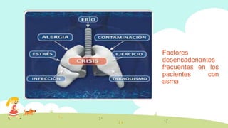 Factores
desencadenantes
frecuentes en los
pacientes con
asma
 