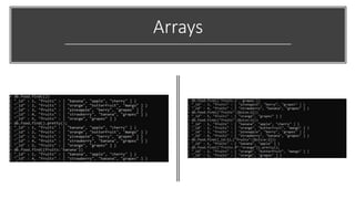 Arrays
 