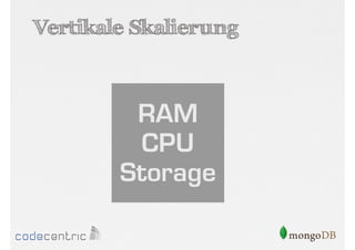 Vertikale Skalierung

RAM
CPU
Storage

 