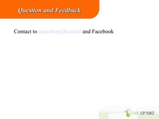 Question and Feedback
Contact to apaichon@hotmail and Facebook

 