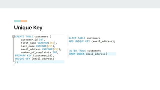 Unique Key
 